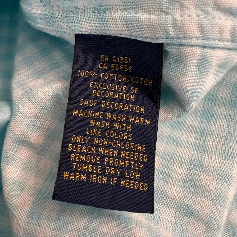 Polo Ralph Lauren Mens Preppy Button Down Shirt Size L Teal Ivy League Cotton